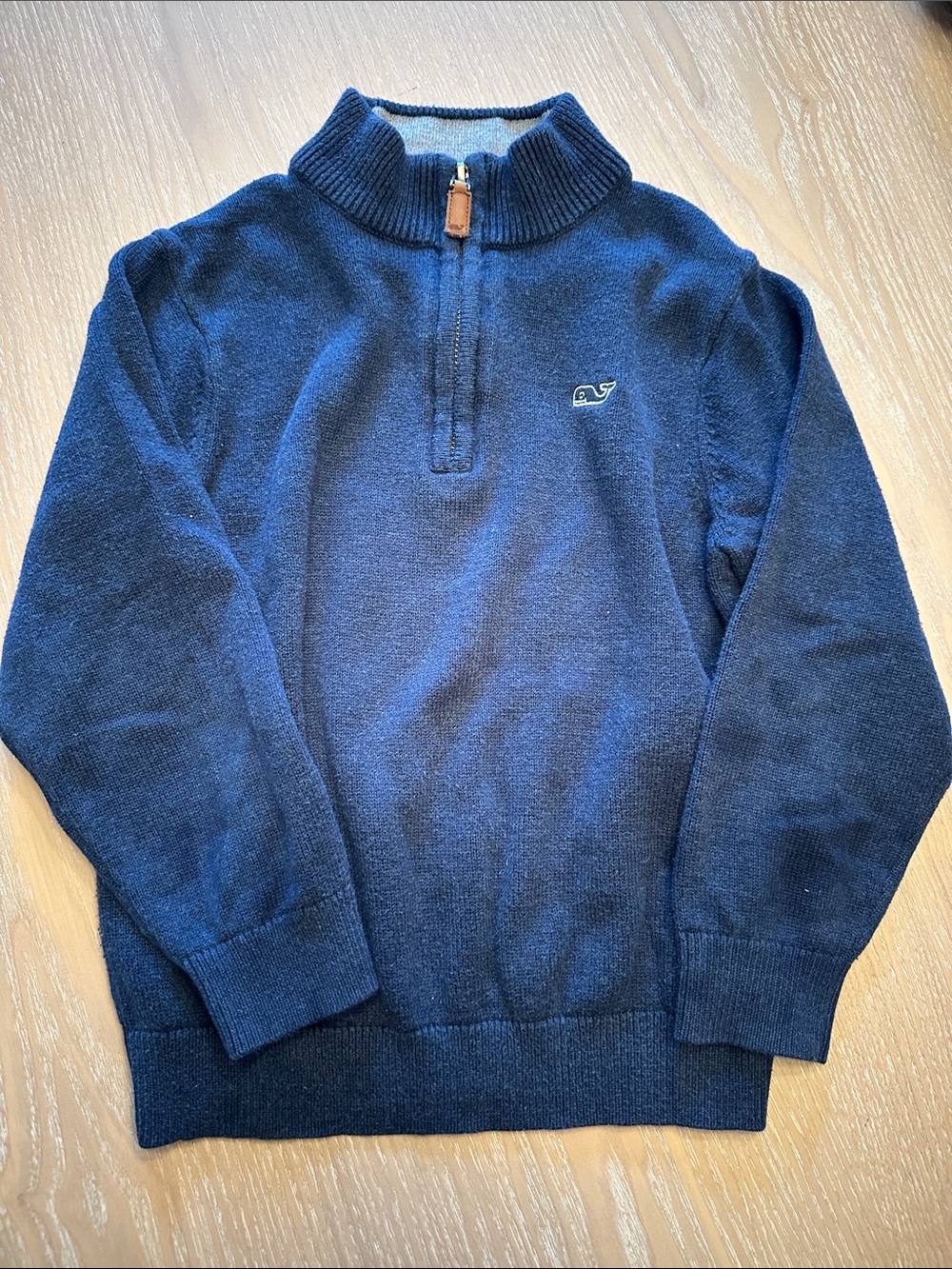 Vineyard Vines Boys Navy Quarter-Zip Pullover Sweater